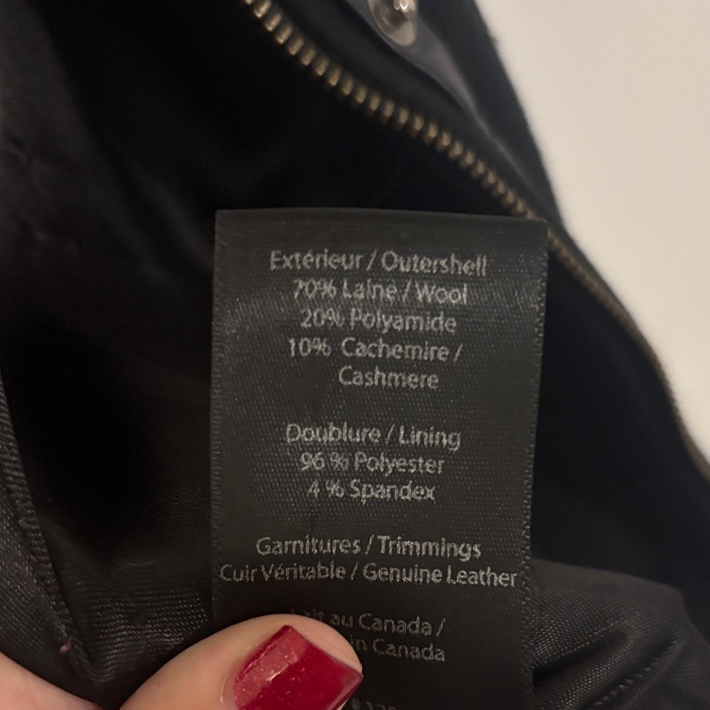 Mackage Black Wool Winter Coat Size X-Small MISSING HOOD - Picture 9 of 11